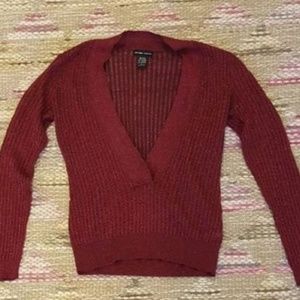 New York & Company Red Sparkle Christmas Sweater
